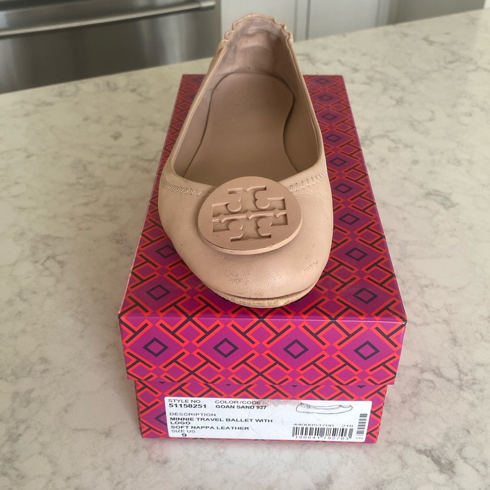Tory Burch Minnie flat, sand/nude